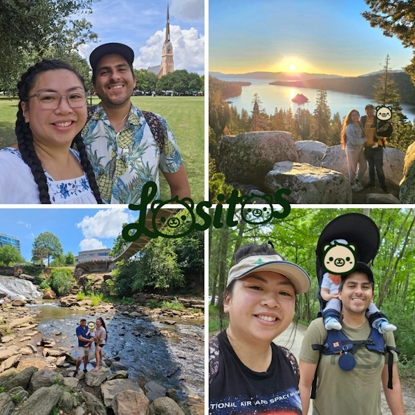 Lositos logo surrounded by pictures of Janessa and Jose