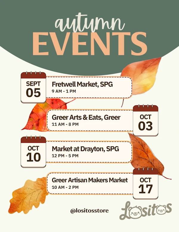Autumn 2026 event schedule
